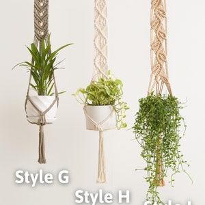 Macrame Plant Hanger, Boho Plant Holder, Ceiling Plant Hanger, Modern Macrame, Plant Hanger Indoor, Plant Hanger Macrame, Plant Mom Gift H13 image 6