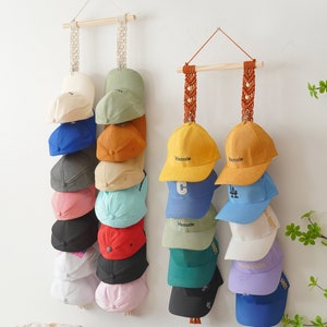 Personalized Cap Rack, Hat Storage, Gift for Him for Dad, Closet ...