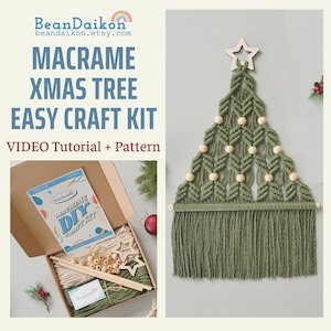 DIY Christmas Tree Decor, Macrame Christmas, Christmas Tree Kit, Diy Home Decor, Craft Kit For Adults, Diy Christmas Gifts K20