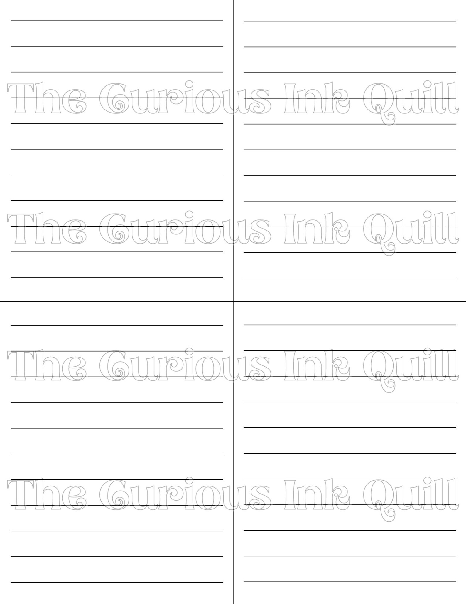 Portrait 8.5x11 Lined Paper | DIGITAL Download Printable | Blank ...