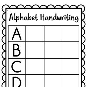 Alphabet Writing Printables/ Handwriting Worksheets/ ABC Writing ...