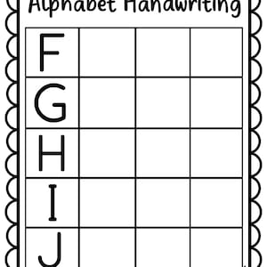 Alphabet Writing Printables/ Handwriting Worksheets/ ABC Writing ...
