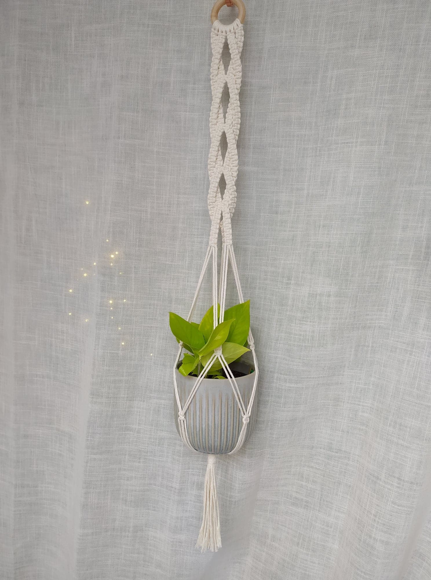 Rubis - Suspension Pour Plante en Macramé