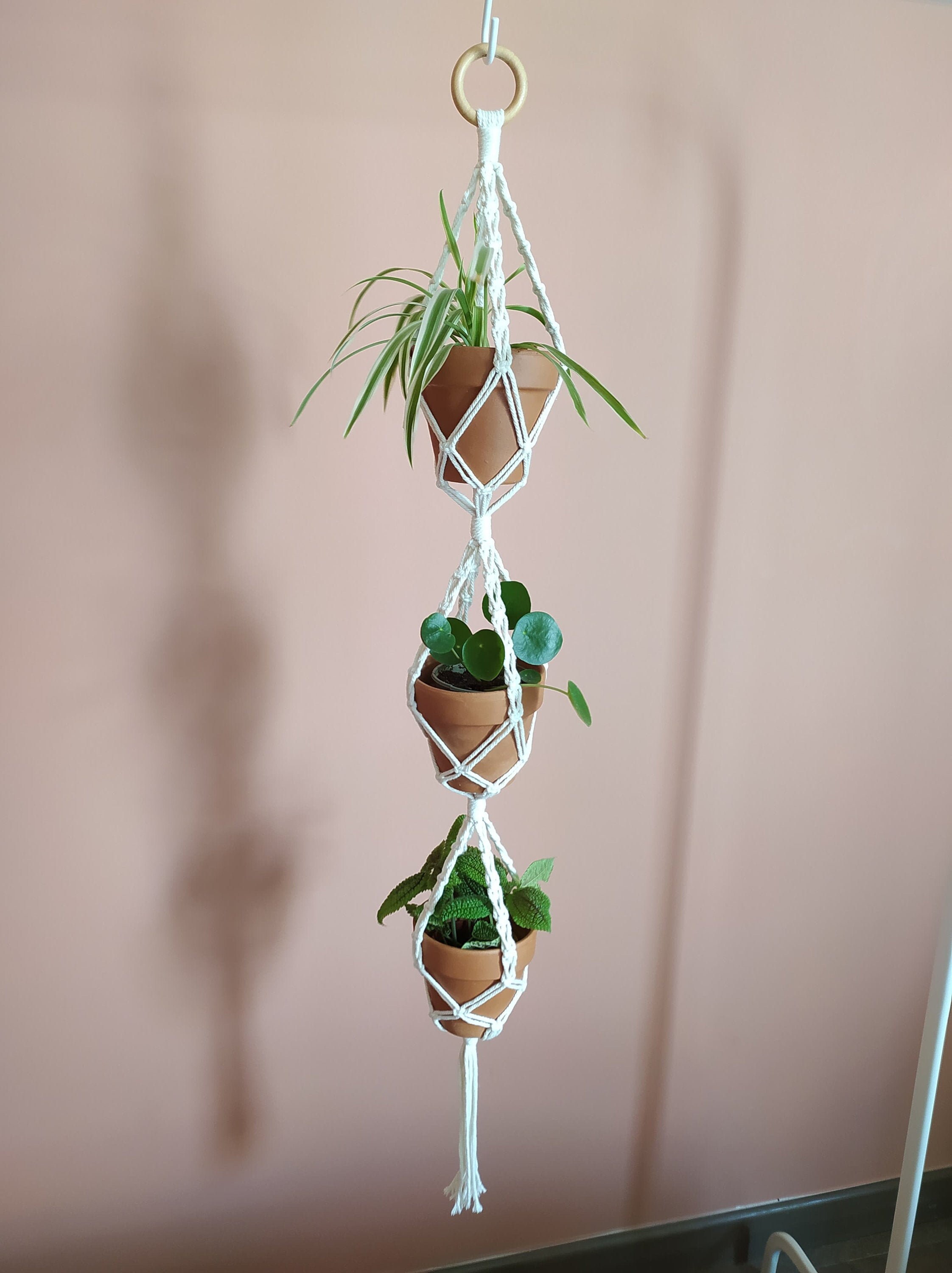 Dos/Tres - Suspension Pour Plantes en Macramé