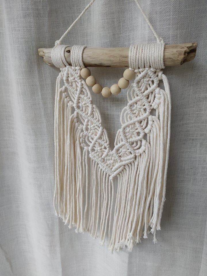 Luna - Suspension Murale en Macramé