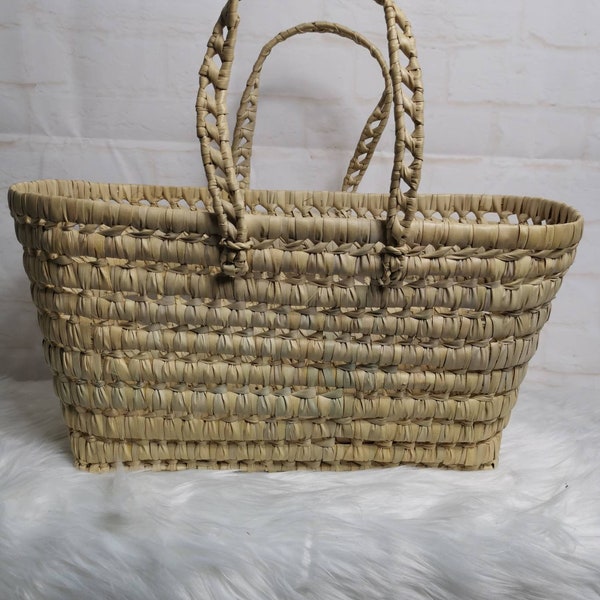 Market bag shopping bag palm leaf storage basket