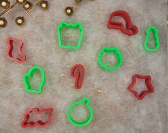 Christmas Clay Cutters: Jewelry, Cookie & Polymer Clay Set