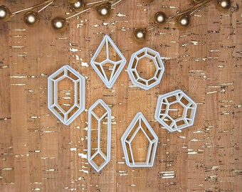 Polymer Clay Cutter, Crystal Collection, DIY, 6 Piece Set, Earrings, Necklaces, Jewelry Making