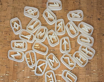 Viking Runes Polymer Cutters: Poly Clay, Nordic Runes, DIY, Full Set