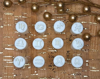 Zodiac Poly Clay Stamp, Polymer Stamps, Zodiac Signs, Earrings, Necklaces, Jewelry Making, Full Set