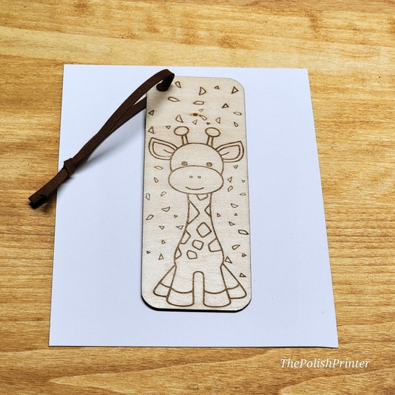 Bookmark - Personalized LEATHER Giraffe Bookmark - Personalized LEATHER Giraffe
