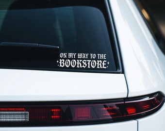 Bookstore Car Decal, Book Lover Gift