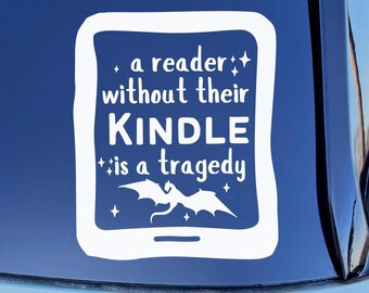 Dragon Book Decal: Fantasy Reader Car Sticker
