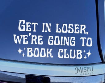 Book Club Car Decal: Bookish Baddie Vinyl Sticker