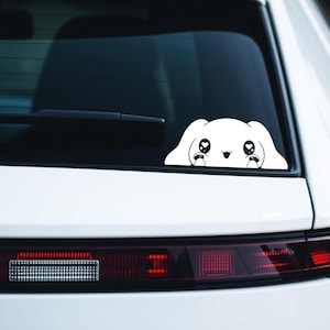Kawaii Peeker Sticker Cinna Dog Vinyl Decal Cute Car Decal Bumper Stickers Girly Car Decor Cute Car Accessories Window Decal Stickers