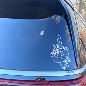 Hockey Mask Tattoo Style Car Decal: Horror Movie Slasher Sticker