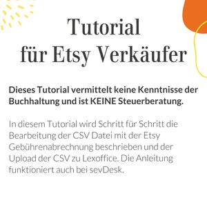 Bearbeitung der Etsy Gebührenabrechnung CSV Datei // Anleitung // für Lexoffice und sevDesk // Buchhaltung für Etsy Verkäufer // deutsch 画像 6