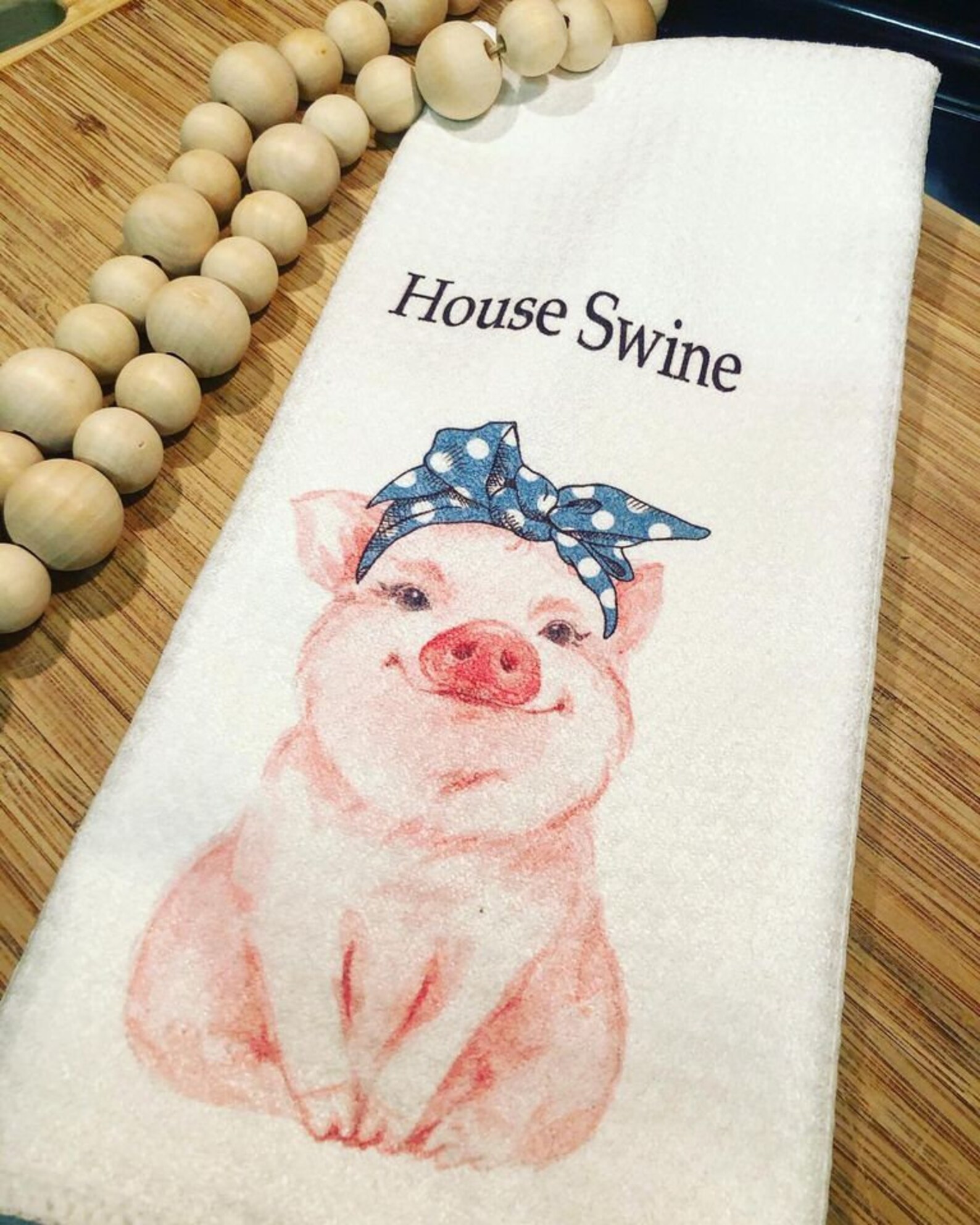 Funny Pig Towel House Swine Pig Towel Kitchen Towel Animal Etsy