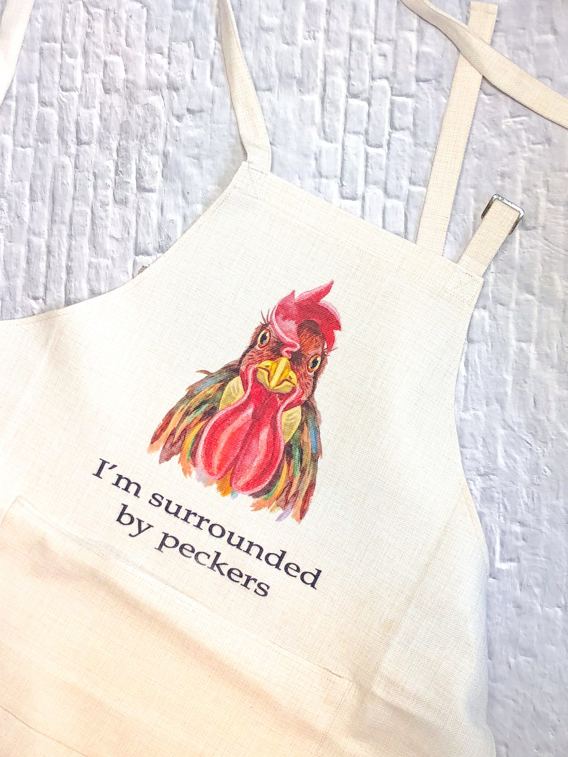 Funny Chicken Pecker Apron for chicken lovers and funny apron Etsy