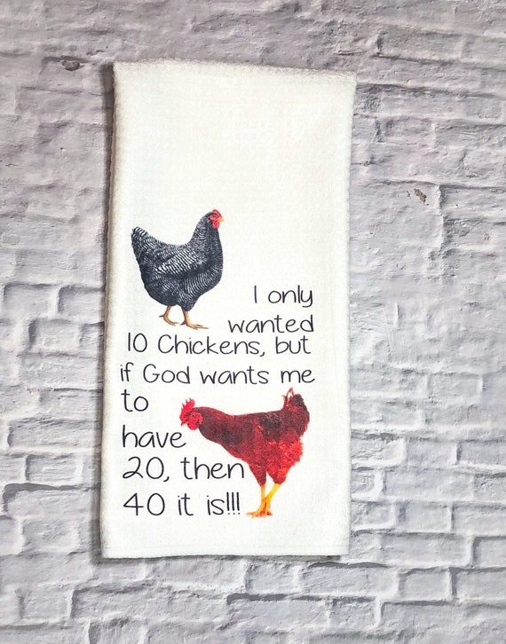 Chicken Towel For Chicken Lovers Chicken Math Towel Funny Etsy