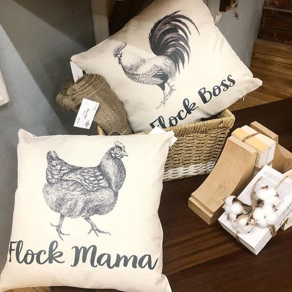 chicken throw pillows