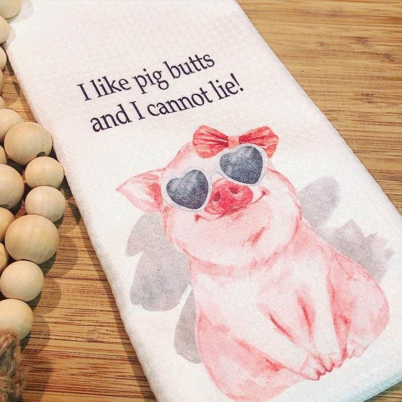 Funny Pig Butts Towel Kitchen Hand Towel for Pig Lovers Animal Etsy
