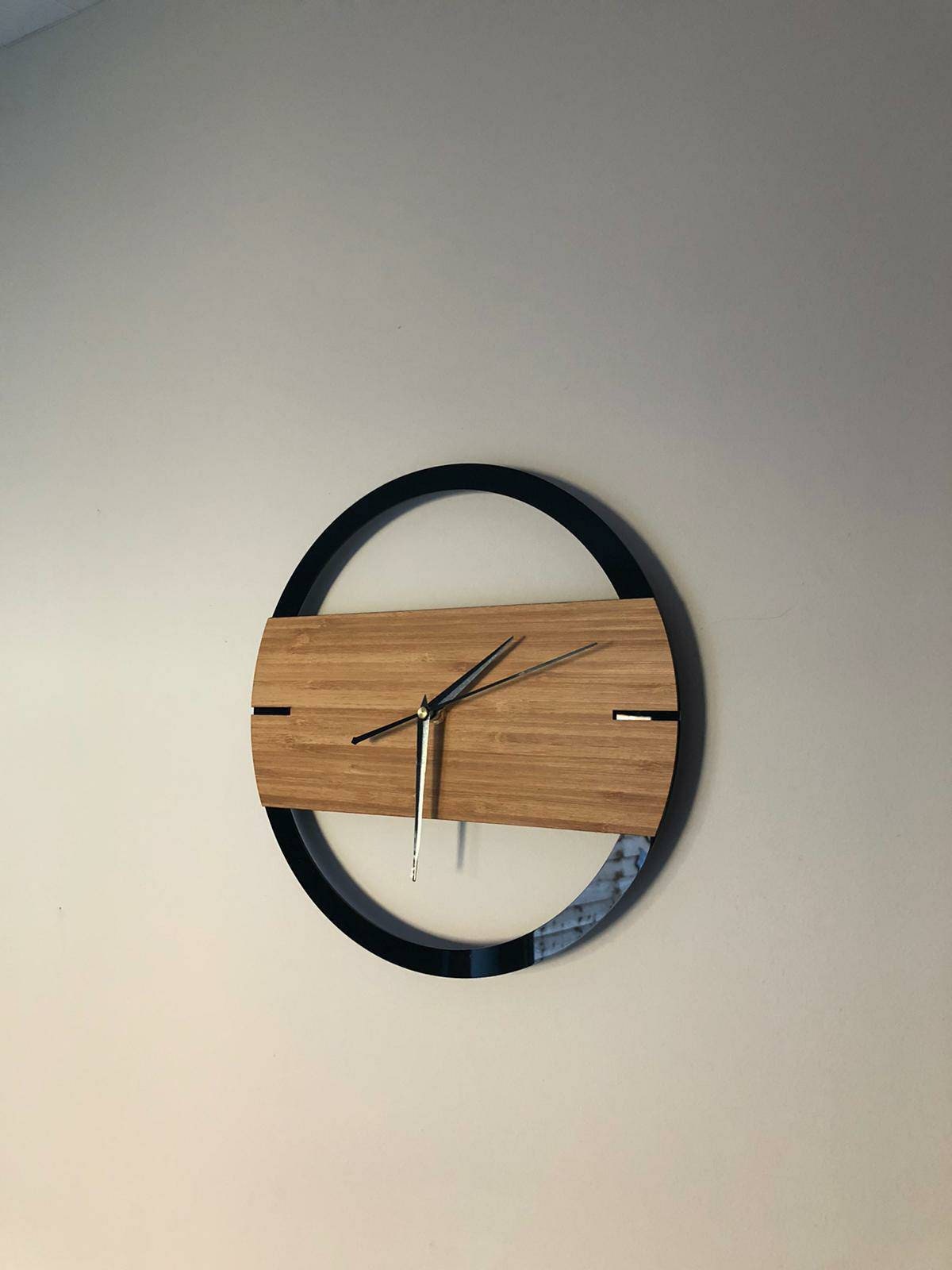 Wooden wall clock hanged clock minimal design woodcraft clock Etsy