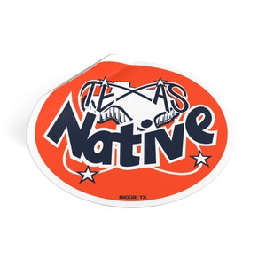 Texas Native Sticker 3&quot; Vinyl - Retro Stros Style