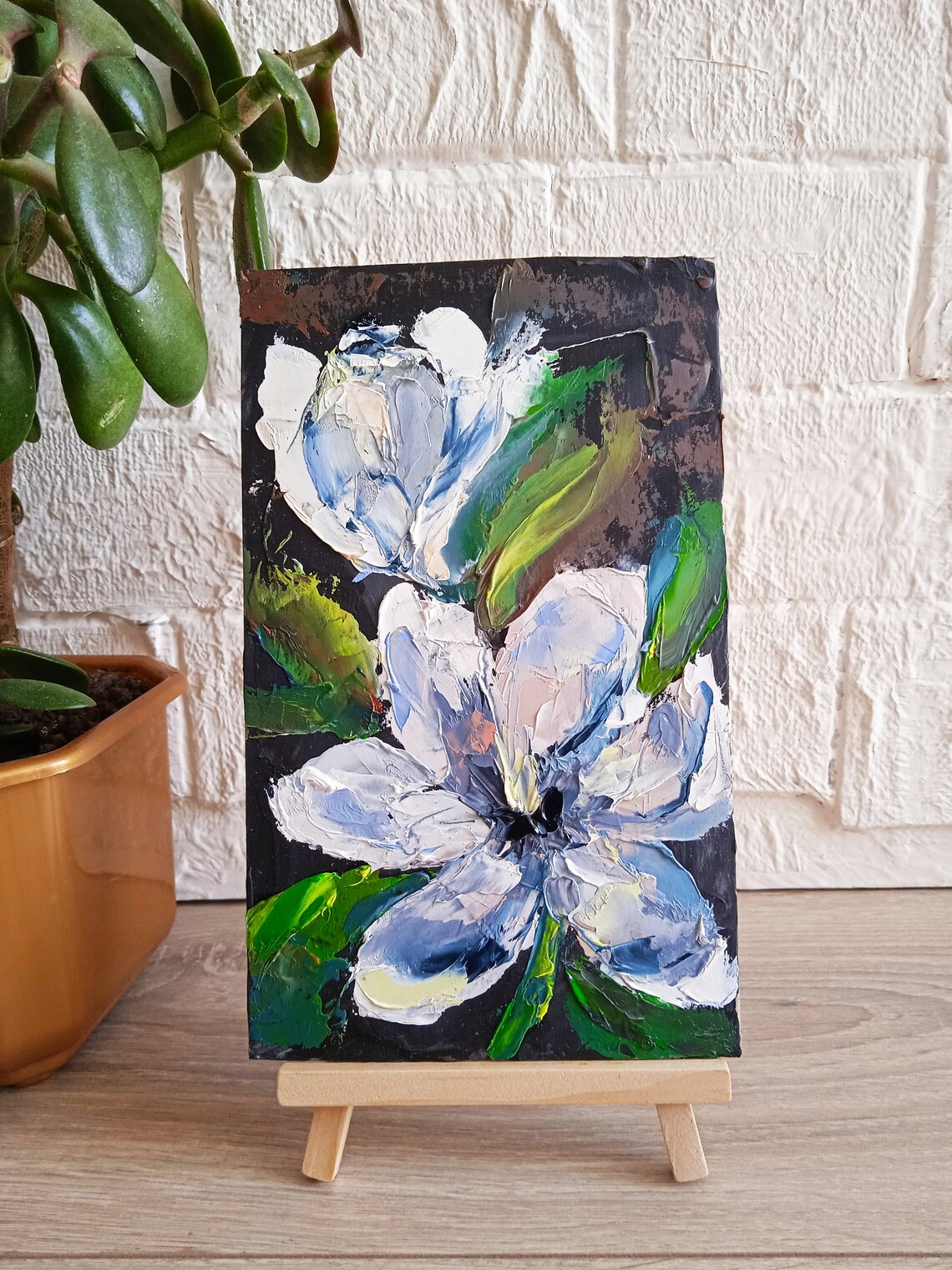 Magnolia Painting Flower original Art Magnolia Wall Art Etsy