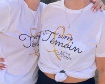 T-shirt personnalisé EVJF / EVJG (enterrement de vie de jeune fille / enterrement de vie de jeune garçon)