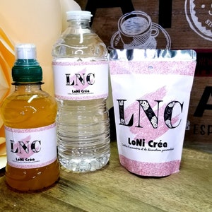 Gepersonaliseerde drankjes, shootlabels, waterfles, Capri Sun