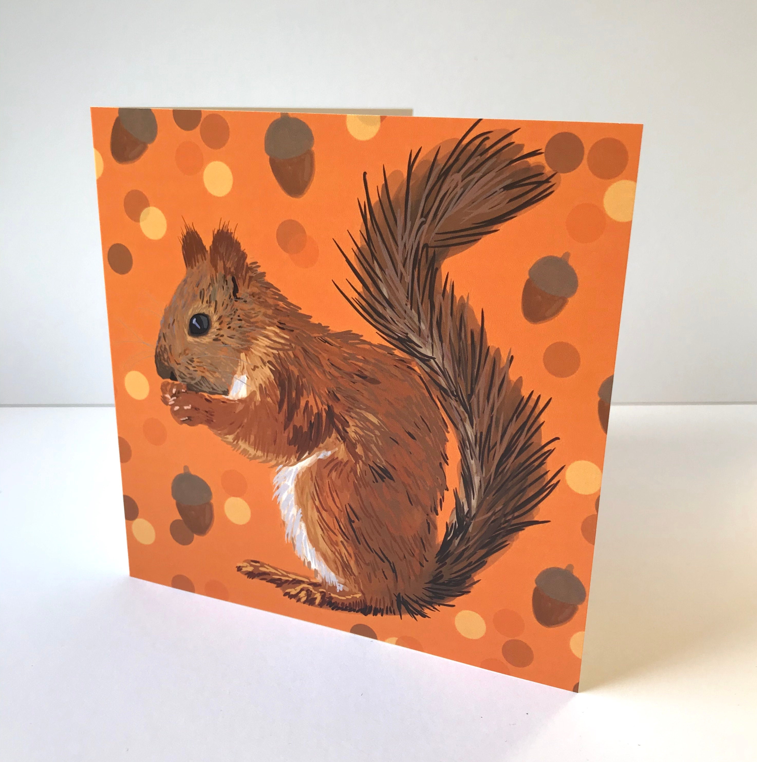 Squirrel Pattern Card Greetings Card Patterned Card Animal Card ...
