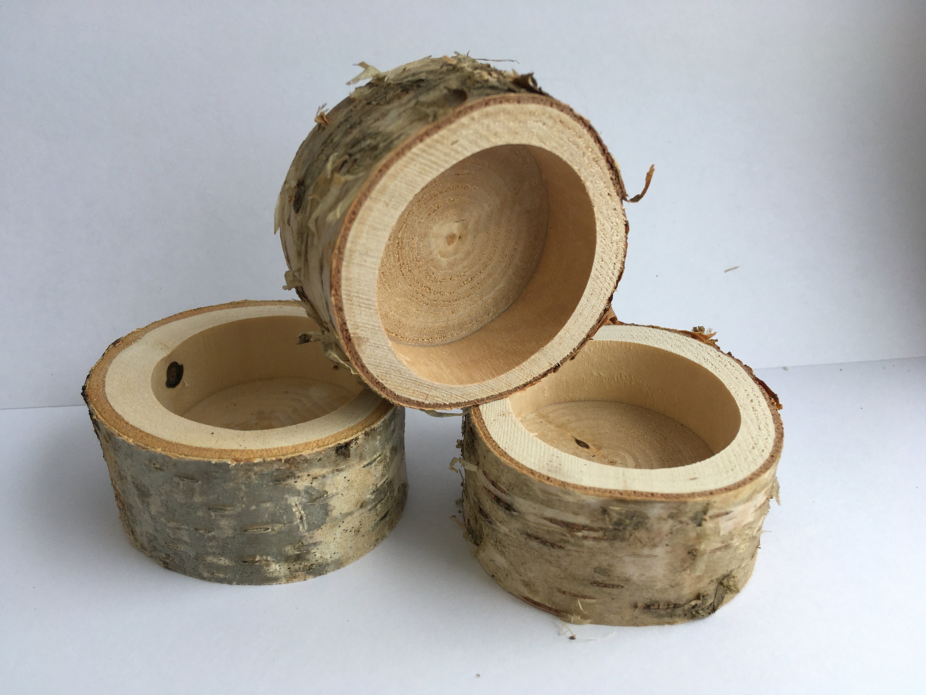Set of 20 Birch Wood Tea Light Holders Etsy UK