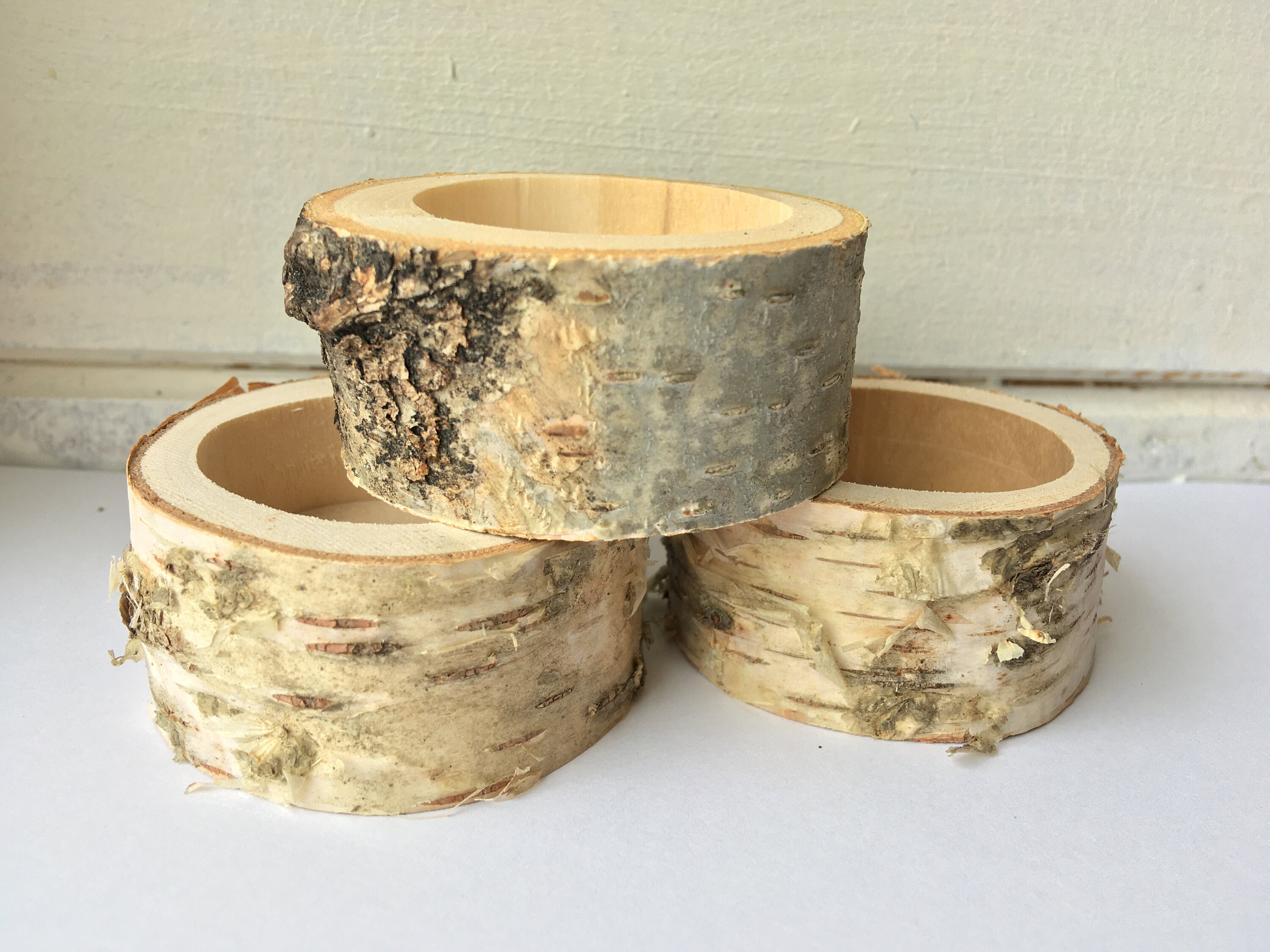 Set of 20 Birch Wood Tea Light Holders Etsy UK
