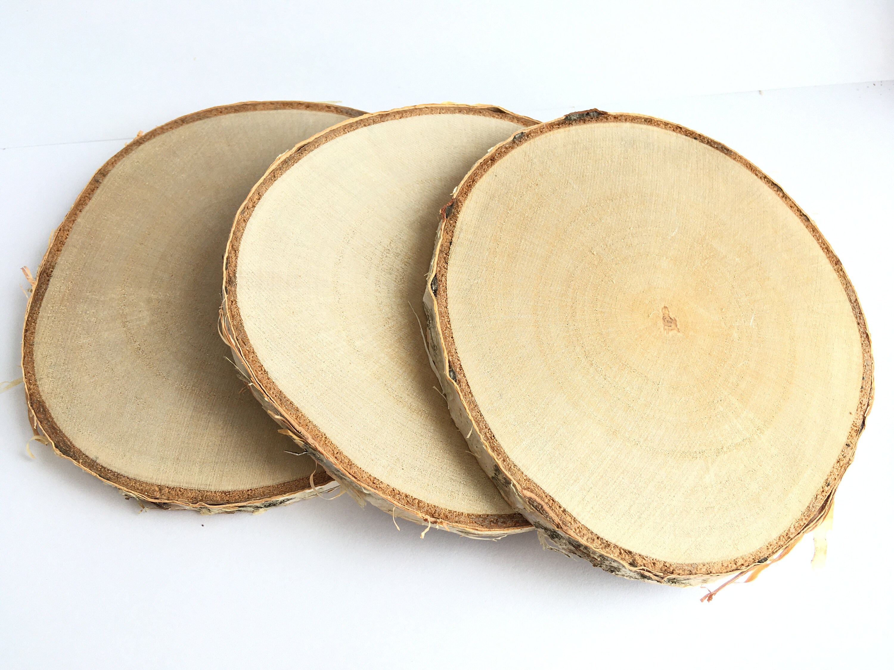 Set of 10 Birch Wood Coasters Etsy