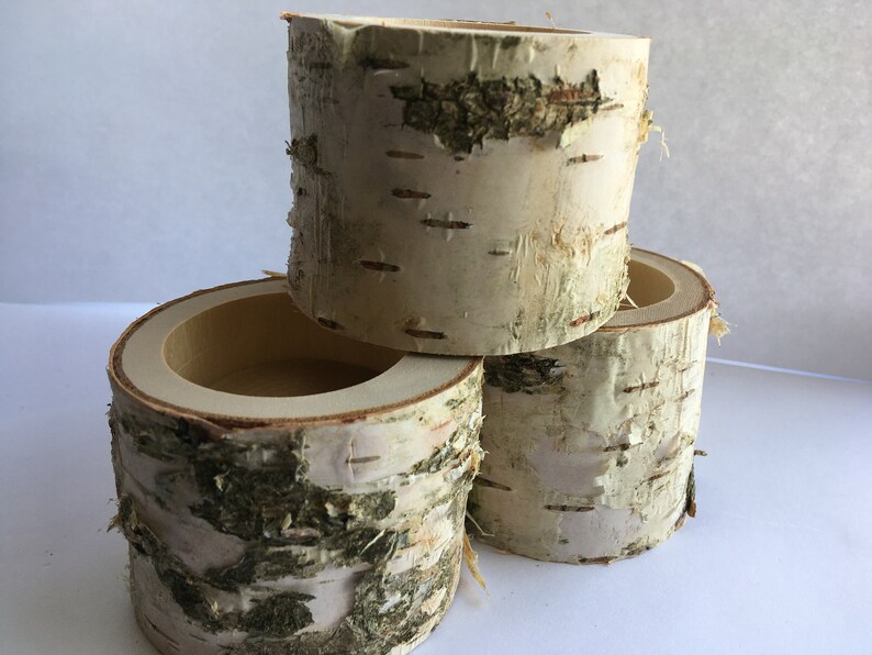 Set of 100 Birch Wood Tea Light Holders Etsy
