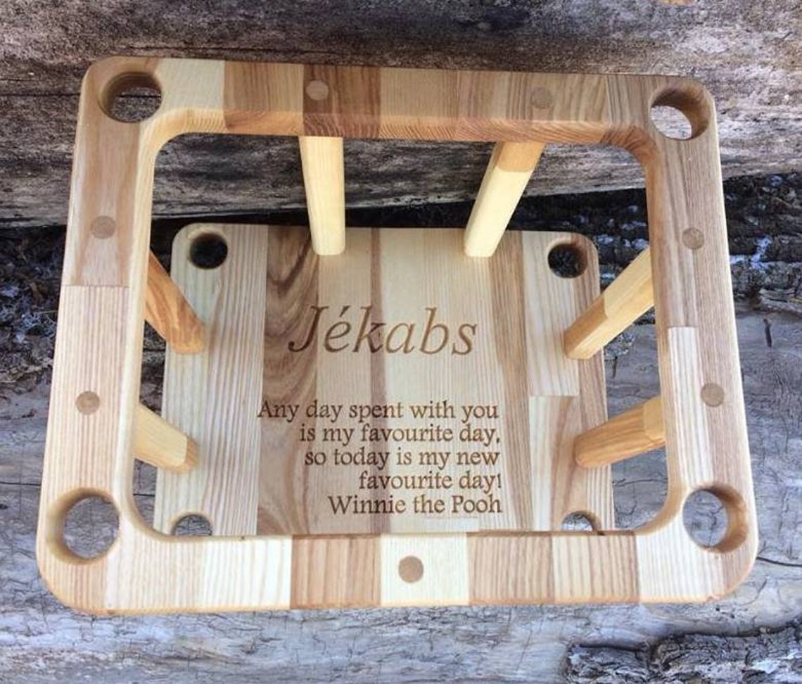 Custom Engraved Wooden Swings Oak Wood Swings Simple Wooden Etsy