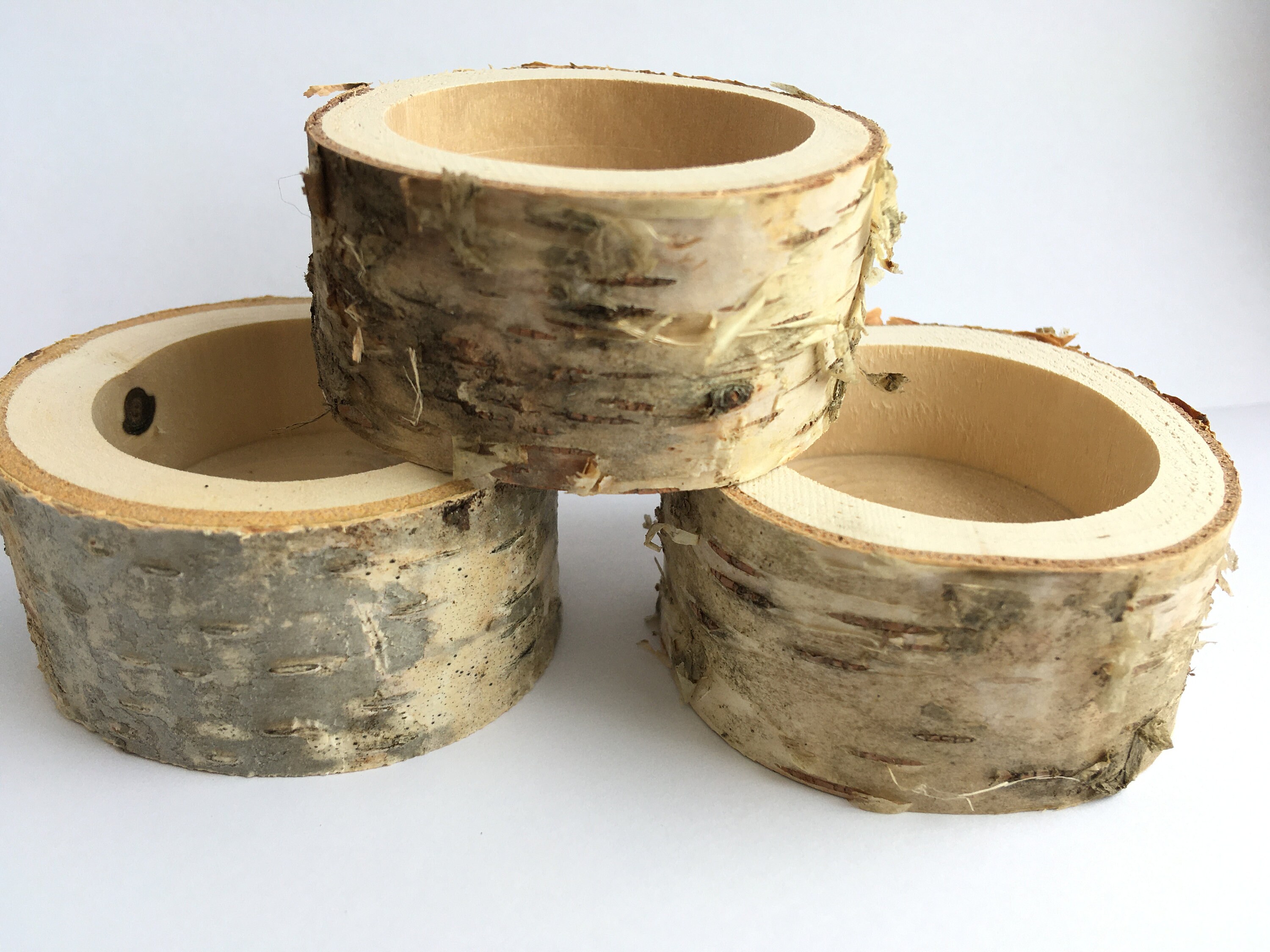 Set of 20 Birch Wood Tea Light Holders Etsy UK