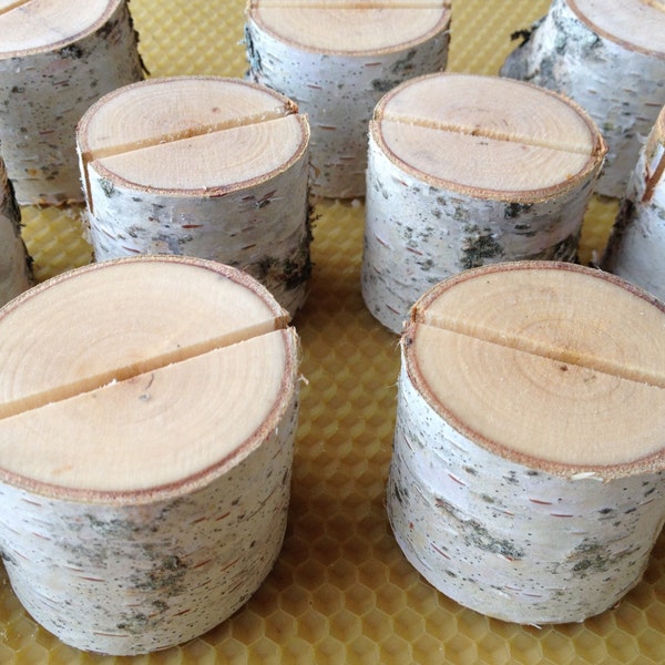 Set of 30 Birch wood Place card holders