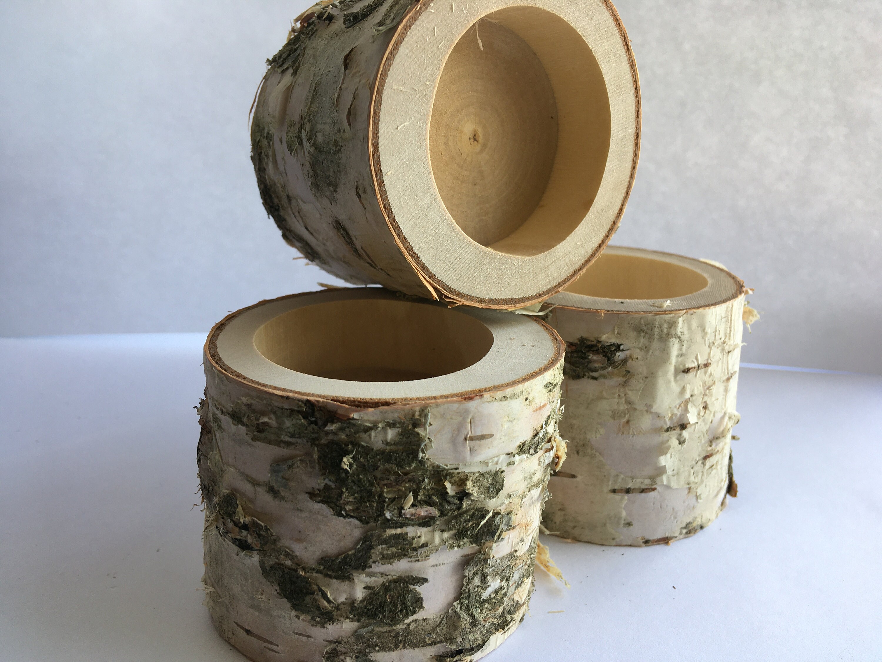 Set of 100 Birch Wood Tea Light Holders Etsy