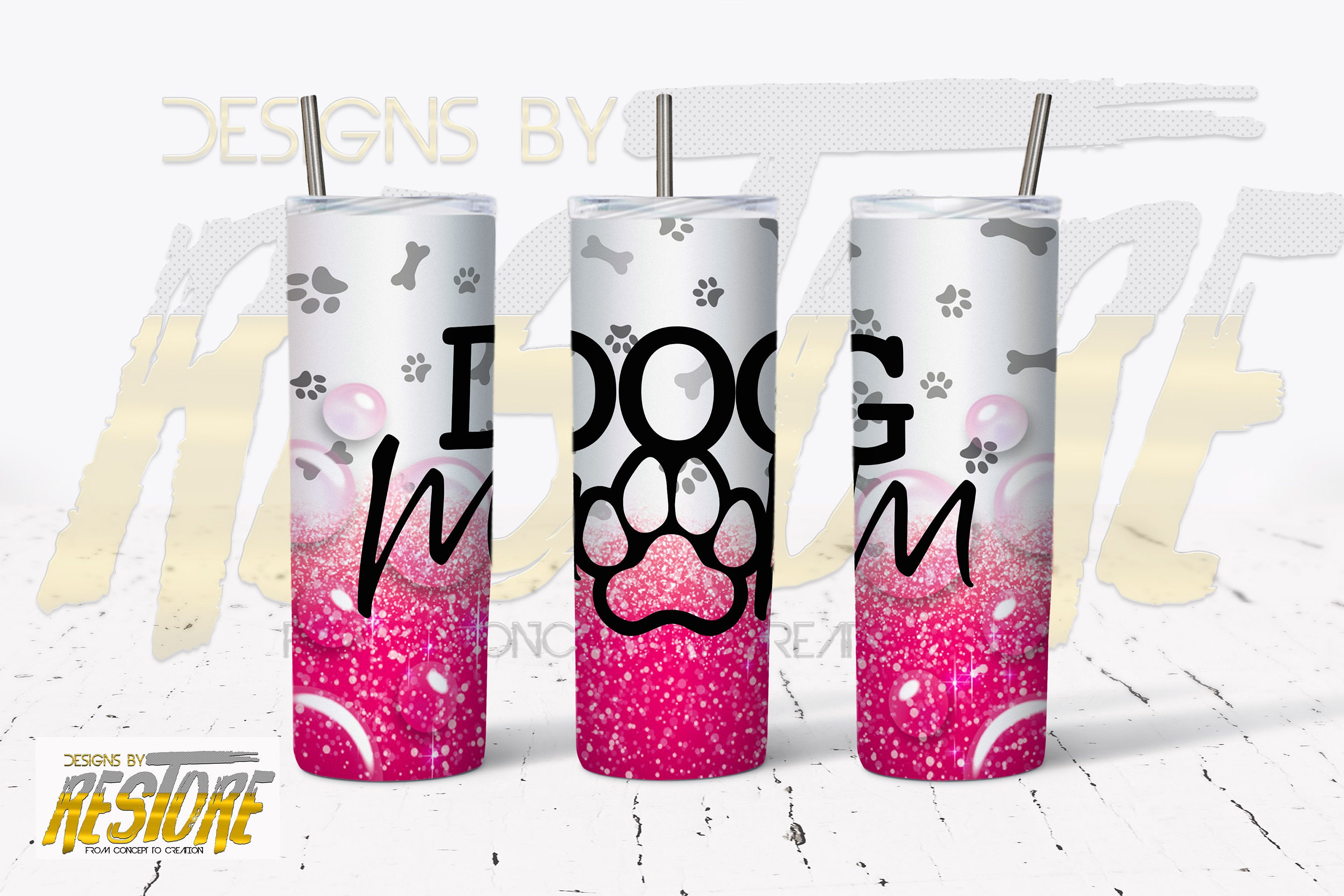 Dog Mom Tumbler 20oz straight sublimation Design Etsy