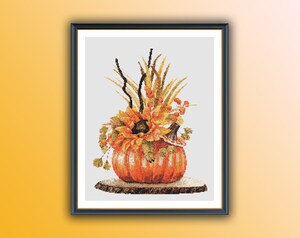 Nappe D'automne Brodée - 85 X 85 Cm, Polyester, Motif Citrouille Et Tournesol, Crème, Décoration Saison