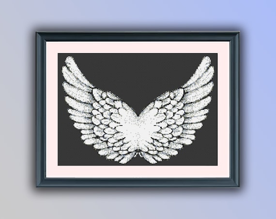 Angel Wings Counted Cross Stitch PDF Pattern, Religious Hand Embroidery  Design, Instant Download Cross Stitch PDF Chart - Etsy