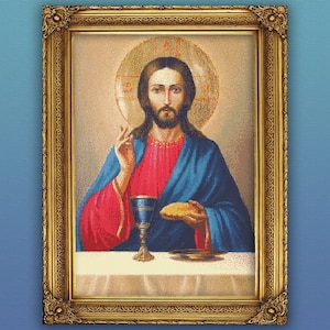 Jesus Cross Stitch Pattern: Spiritual Christian Needlework Art PDF for Religious Crafters