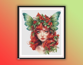 Christmas Fairy Cross Stitch Pattern - Etsy