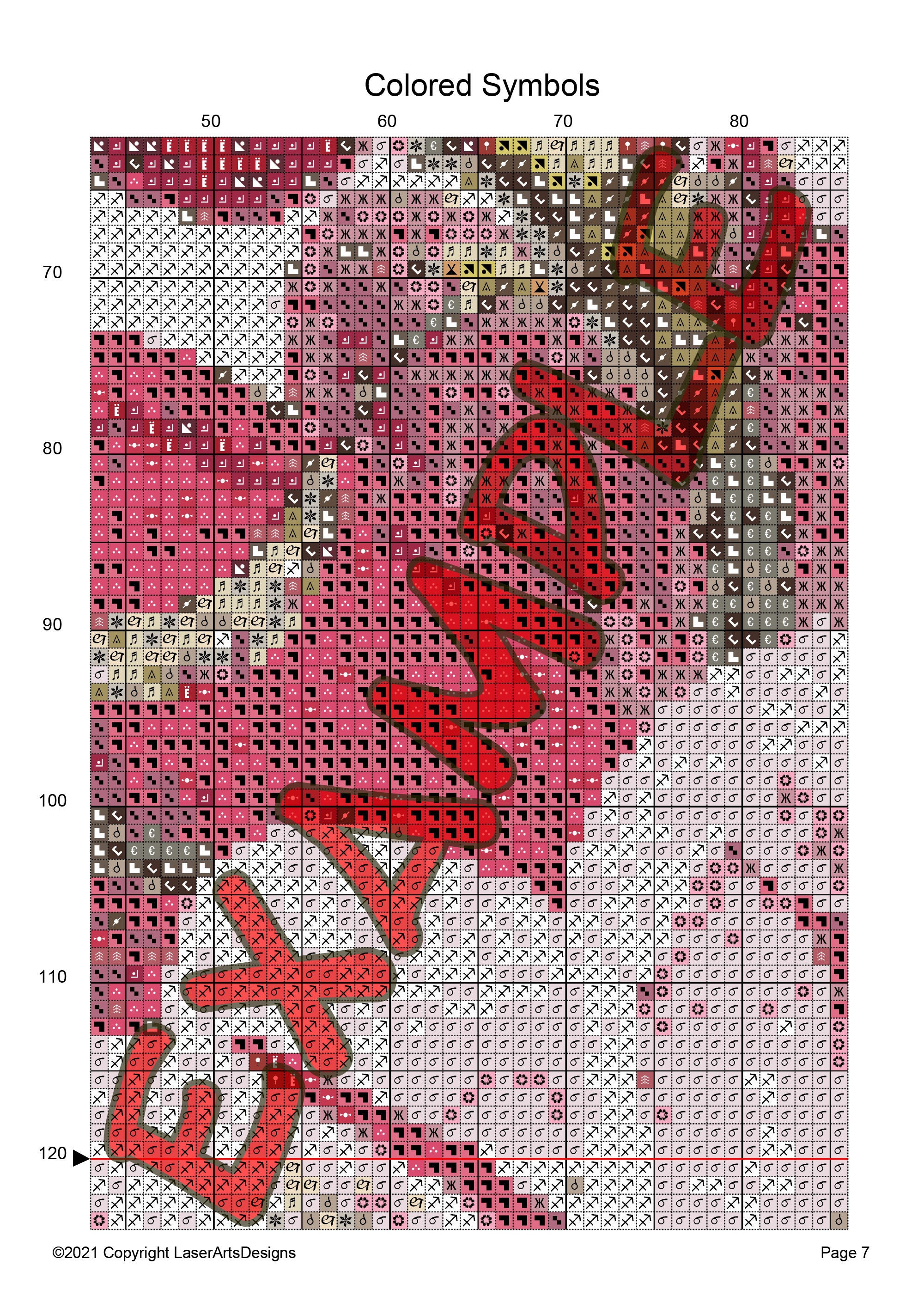Watercolor Pink Pumpkin and Leopard Counted Cross Stitch PDF