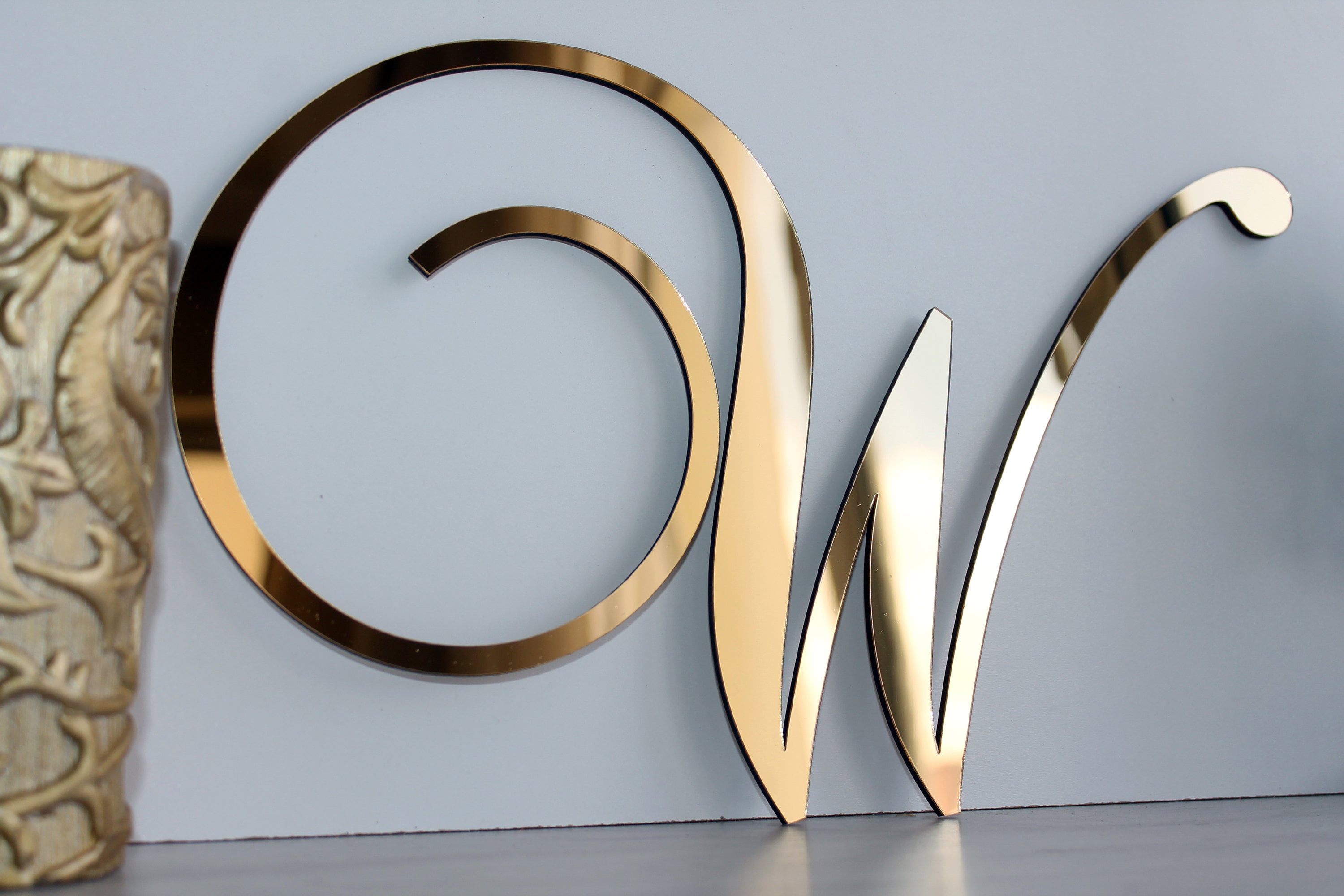 Mirror Acrylic Big Letters For Wall Wall Hanging Letter Etsy