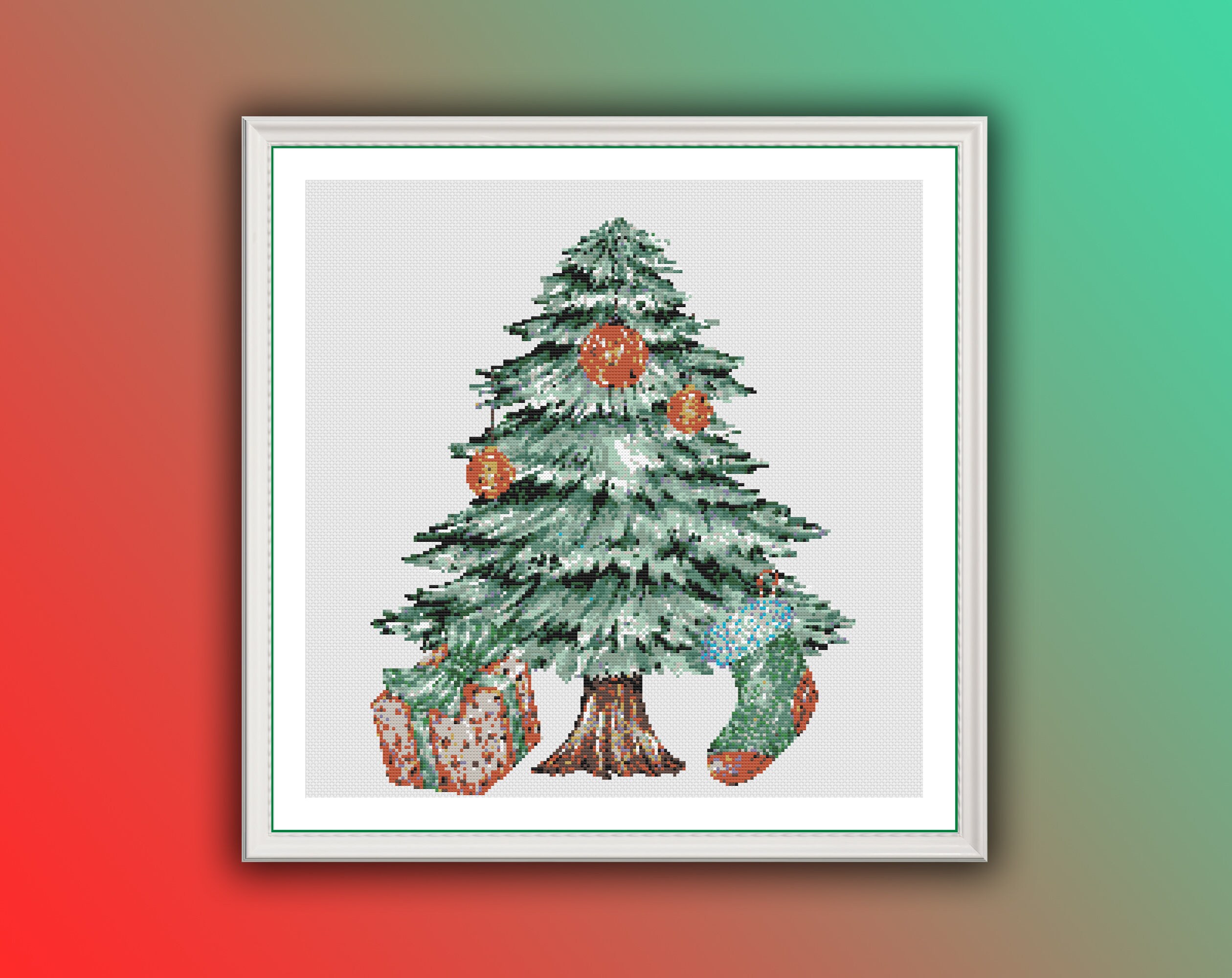 Christmas Tree Counted Cross Stitch Pattern Christmas Gifts - Etsy