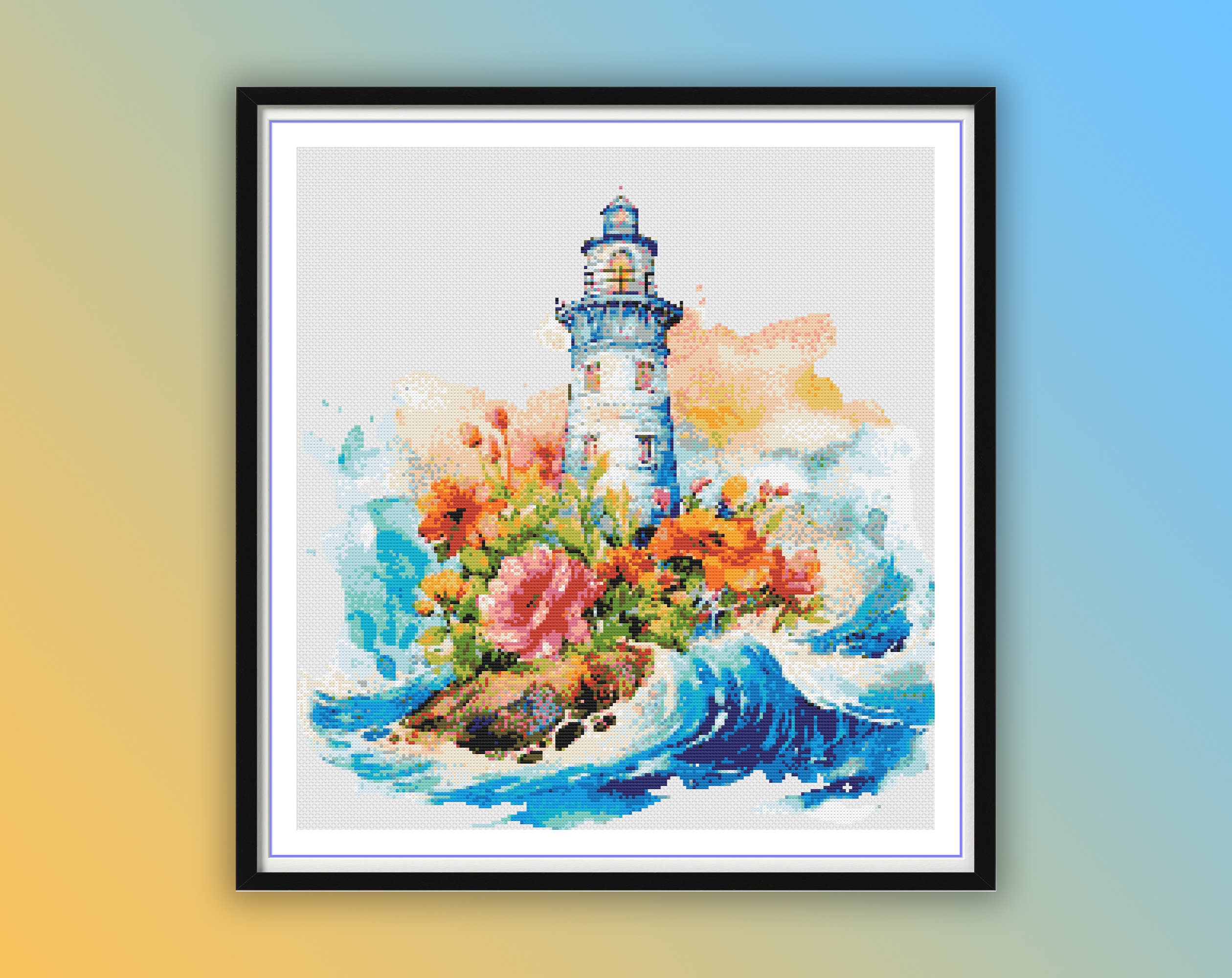 DIY Full Diamond Painting Wave Lighthouse Eagle 5D Resinstones Embroidery  Diamond Paint Mosaic Cross Stitch Canvas Diamond Art Paintings 