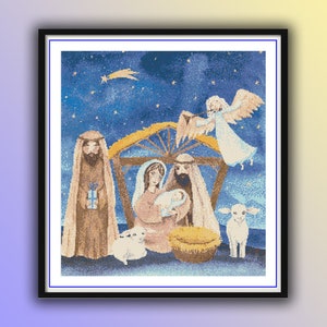 Nativity Counted Cross Stitch PDF Pattern the Birth of Jesus - Etsy